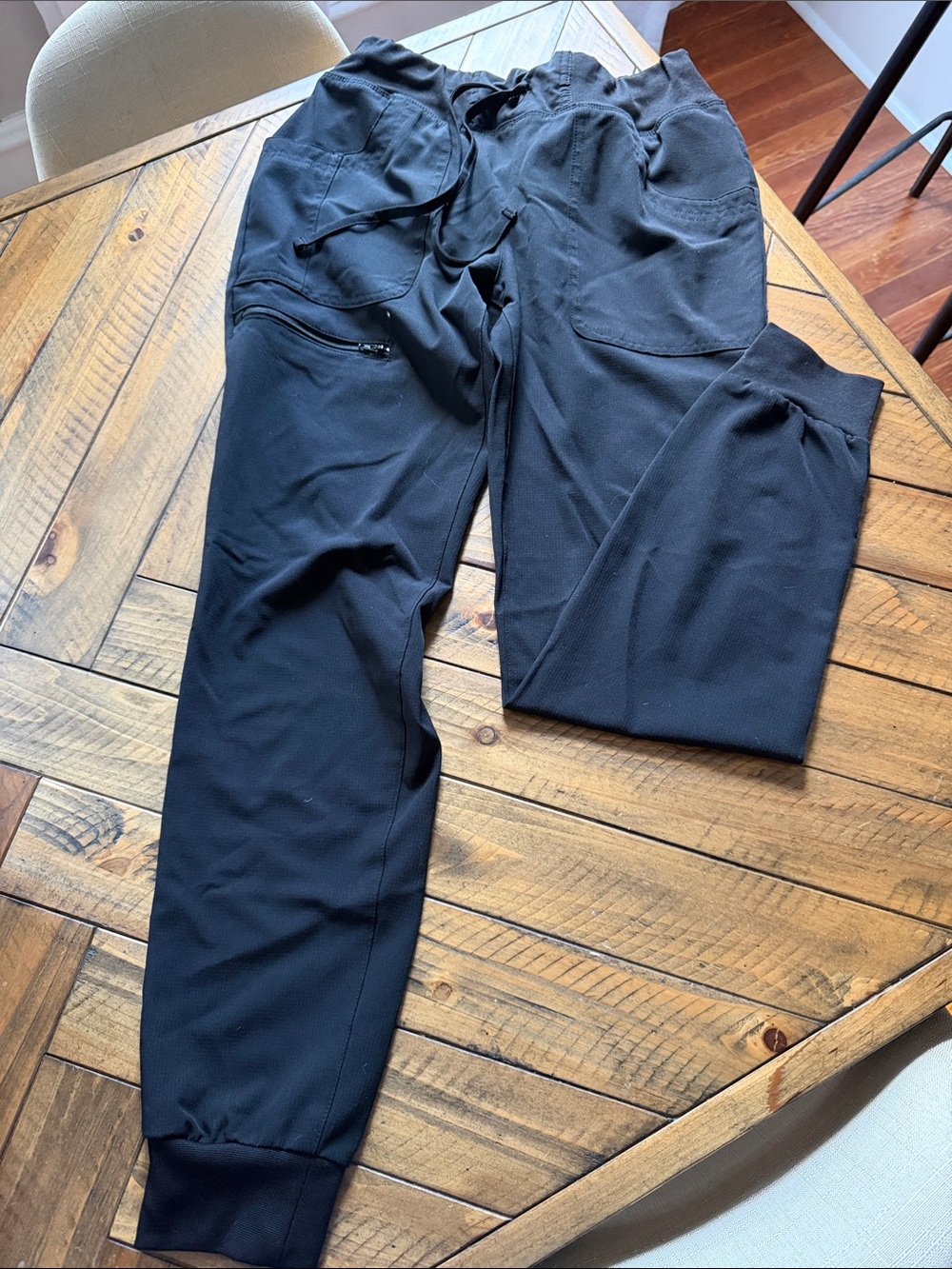 HeartSoul Women’s  Black Performance Jogger Pants with Zip Pocket